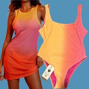 NWT BILLABONG IT'S NOW COOL OCASO TANKER ONE PIECE & TANK DRESS SET